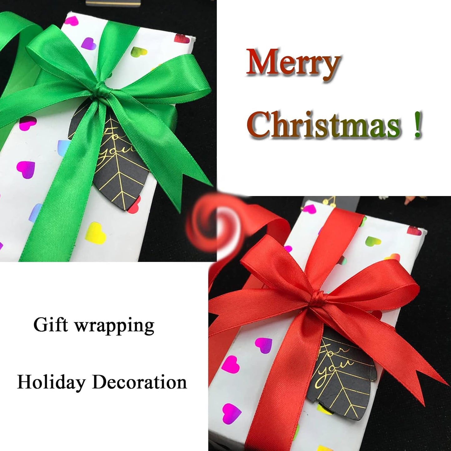 1 Inch Green Solid Satin Ribbon, 50 Yards Craft Fabric Ribbon for Gift Wrapping Floral Bouquets Wedding Party Decoration