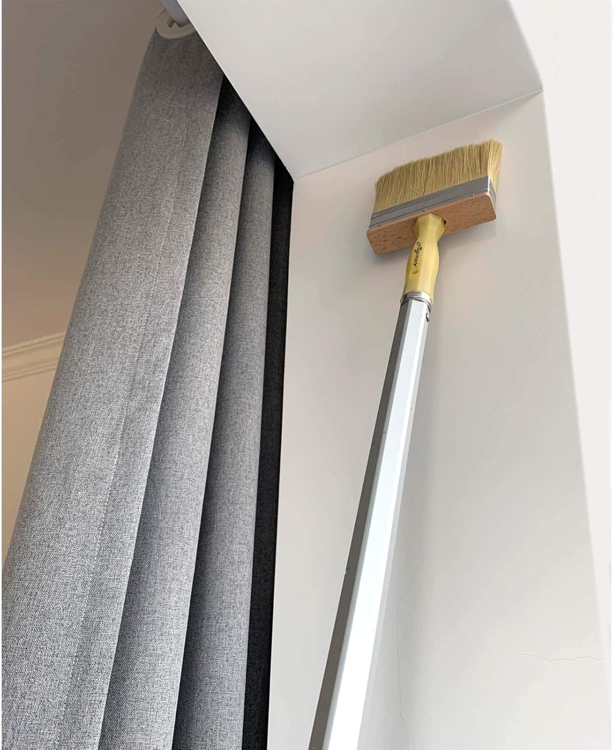 Paint Brush 5 inch, Shed and Fence Stain Block Brush with Screwed Handle for Decks, Walls and Heavy-Duty Painting Projects, Poly/Bristle Blended(6-Pieces)