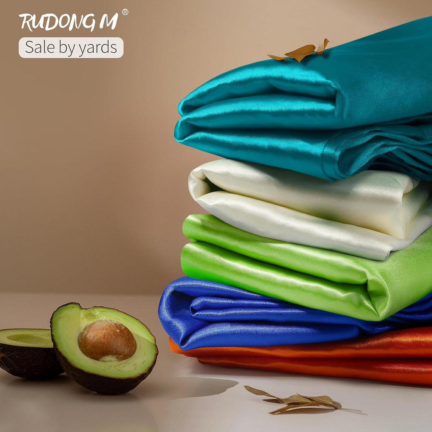 RUDONG M Teal Satin Fabric by The Yard, 5 Yard x 60 Inch Wide Silky Charmeuse Satin Fabric, Soft Satin Fabric for Wedding Decorations, Bridal Dress, Sewing, Accessories, DIY Crafts