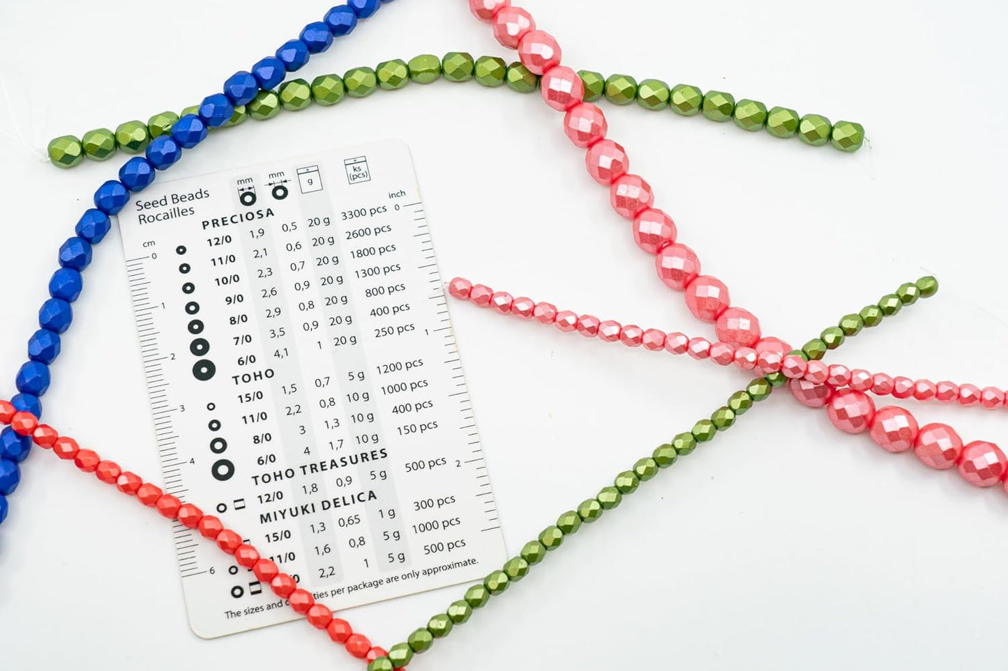 170 pcs Set of Czech Faceted Round Glass Beads, 6X Stranded Fire-Polished Beads by 15 cm - Pink - kit for Jewelry Making