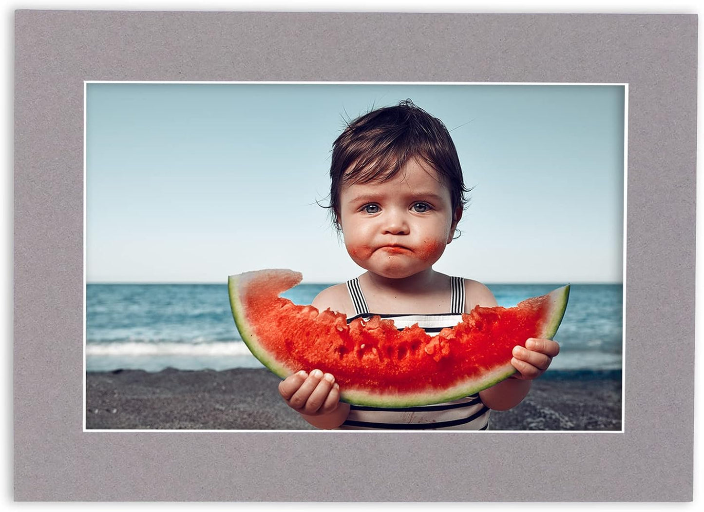 11x14 Mat for 8.5x11 Photo - Precut Charcoal Picture Matboard for Frames Measuring 11 x 14 Inches - Bevel Cut Matte to Display Art Measuring 8.5 x 11 Inches - Acid Free ONE MAT