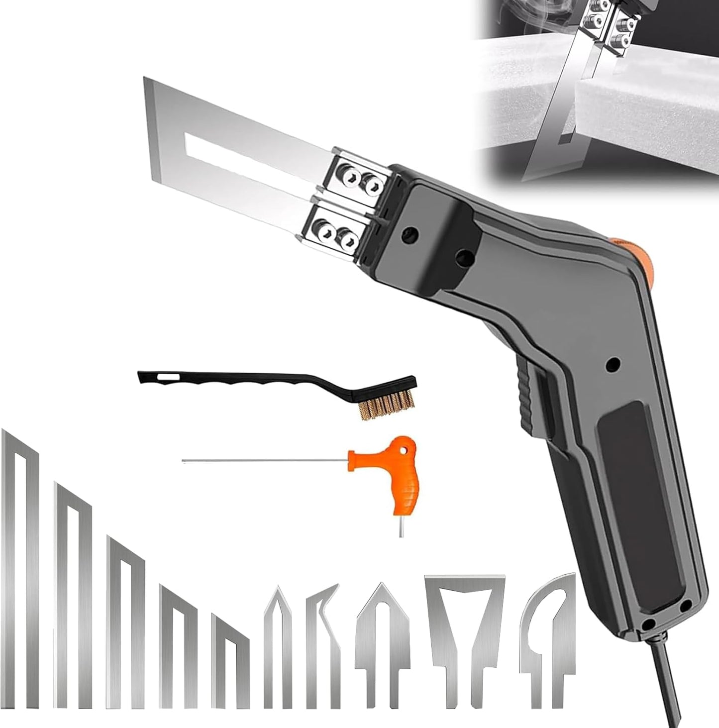 Foam Cutter Electric Hot Knife, Foam Cutting Tool Kit,300W Styrofoam Cutting Tool Kit for Cutting Foam Board Insulation, EPP, EPS, XPS, EVA, EPE, PU, KT Board, Sponge, Nylon (10-in-1 Kit)