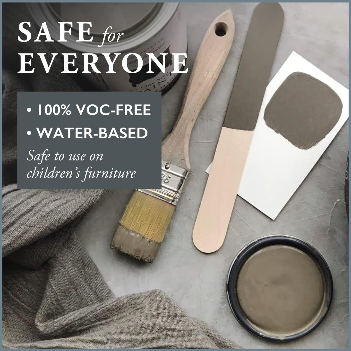 AMY HOWARD AT HOME Chalk-Based One Step Paint for Furniture, Cabinetry, Decor, Finish, and More | No Stripping, Sanding, or Priming | Dark Base | 16 Ounce | Graphite