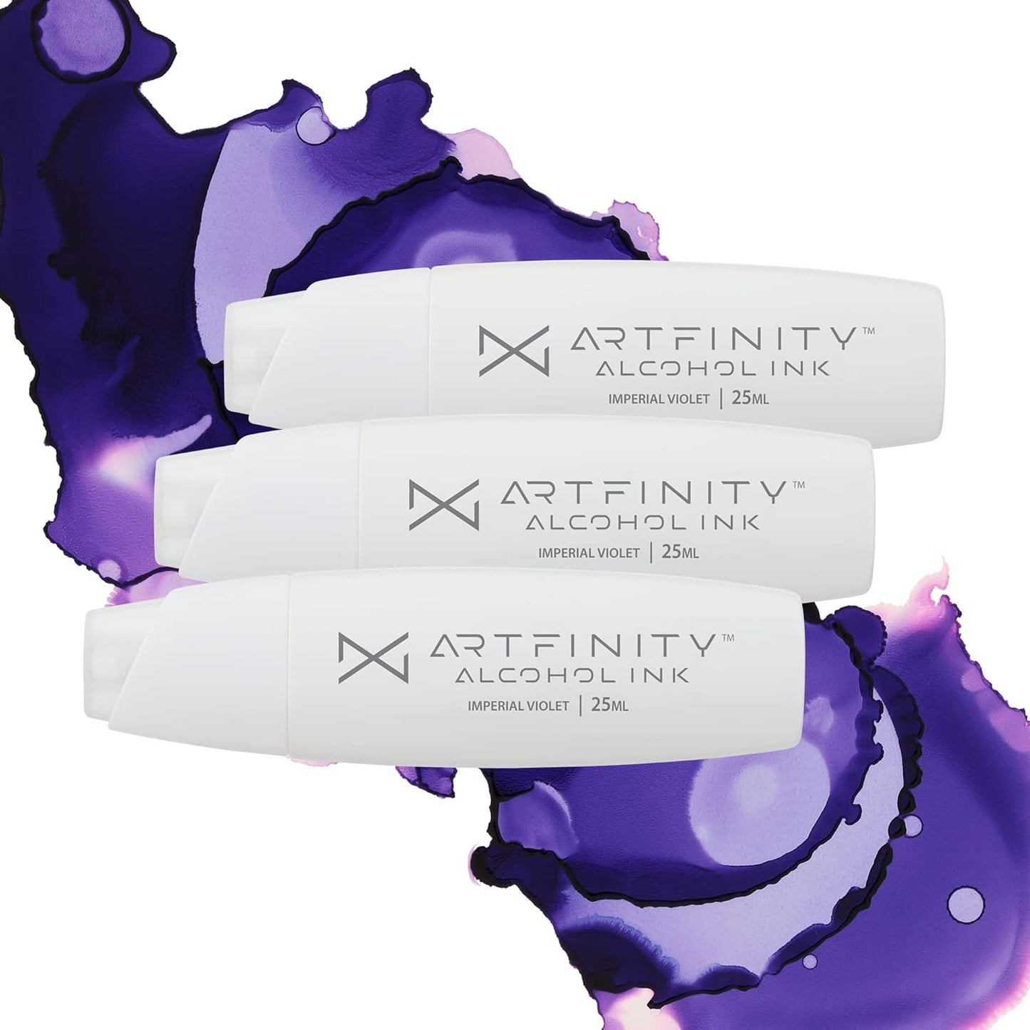 Alcohol Inks 3 Pack - Vibrant, Professional, Dye-Based Alcohol Inks for Artfinity Alcohol Markers, Artists, Drawing, & More! - Imperial Violet BV1-6