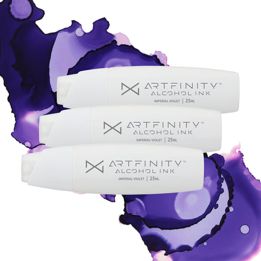 Alcohol Inks 3 Pack - Vibrant, Professional, Dye-Based Alcohol Inks for Artfinity Alcohol Markers, Artists, Drawing, & More! - Imperial Violet BV1-6
