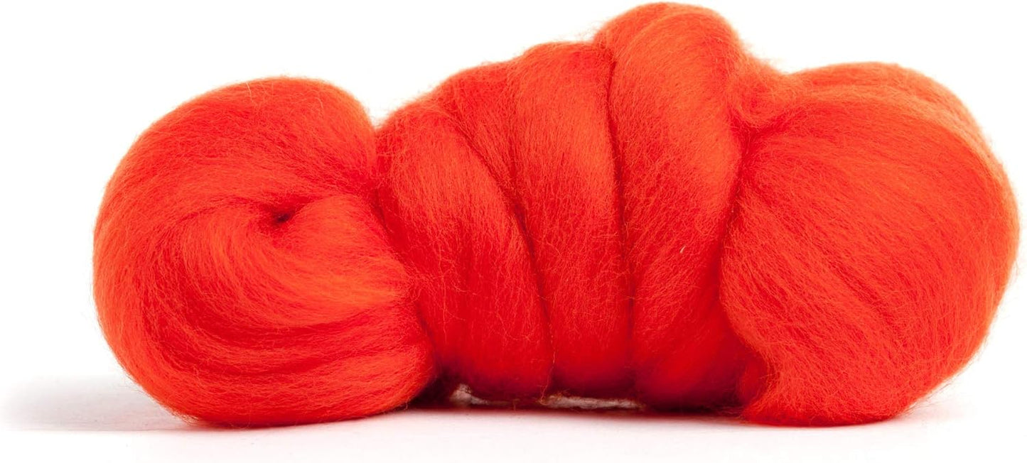 Desert Breeze Distributing 100% Natural Merino Wool Roving - Premium Combed Top Merino Roving Wool - Tapestry, Spinning, Wet Felting & Needle Felting Supplies - 21.5 Micron - 1 oz, Color Spice