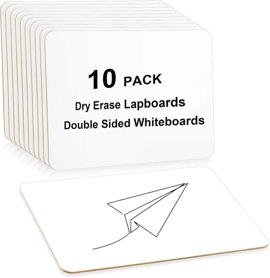 10 Pack Dry Erase Boards, Double-Sided Small White Board for Classroom Student, 9"x12" Portable Dry Erase Board Bulk, Mini Whiteboard for Teacher Classroom Supplies