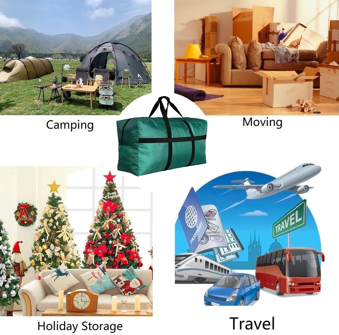 Extra Large Storage Duffle Bag for Travel, Big Foldable XXL Giant Duffle Bag for Traveling - Black