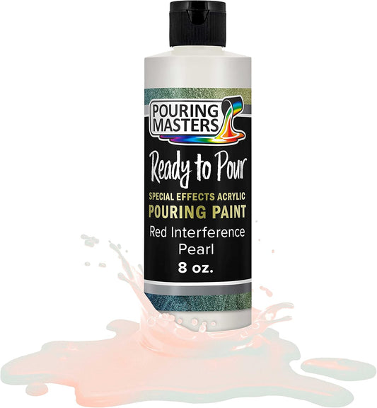 Pouring Masters Red Interference Pearl Special Effects Acrylic Pouring Paint - Premium 8-Ounce Pre-Mixed Fluid Acrylic Paint - Fluid Art Supplies for Canvas, Wood, Paper, Tile & Rocks