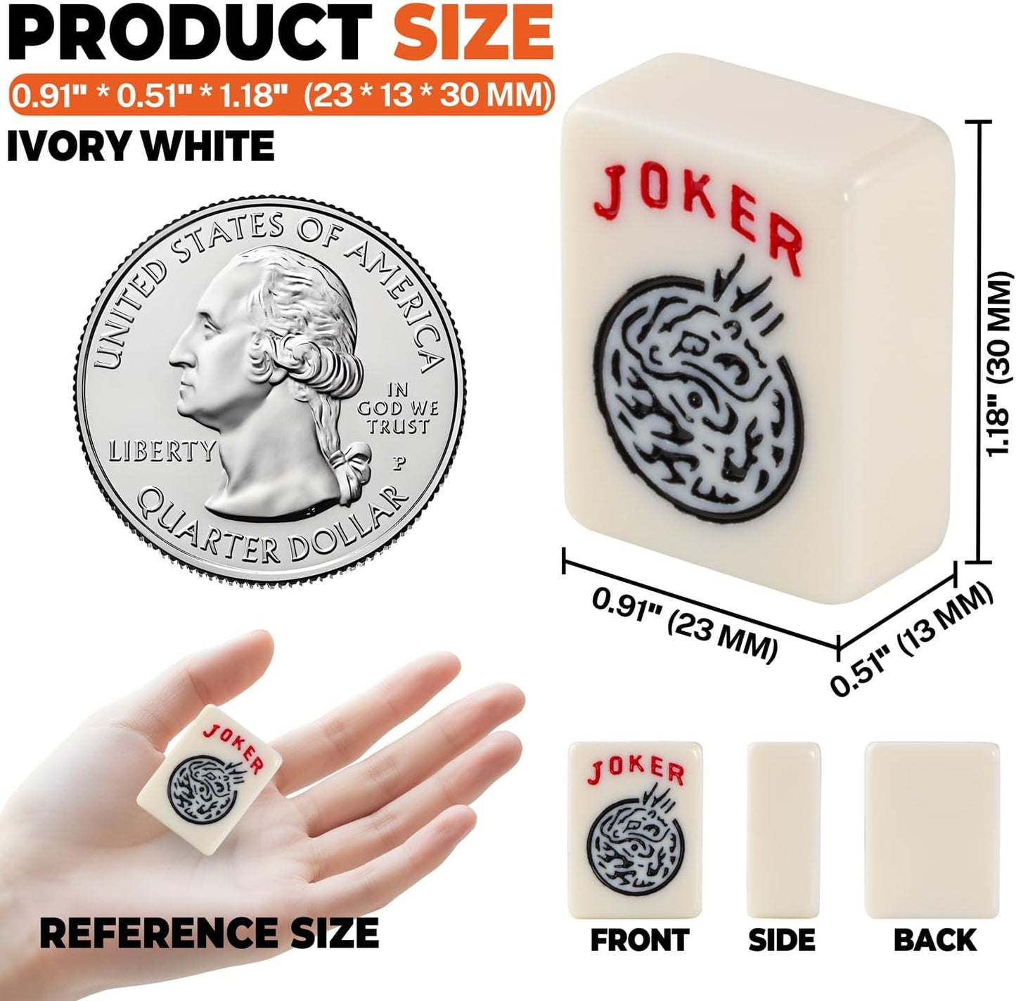 MUTEX American Mahjong Game Set, 166 Premium Mahjong Tile Set with Traveler Size Stylish Blue Carrying Bag, Western Mahjong Set with 4-Piece Walnut Wood Mahjong Racks/Pushers, Mahjong Ma Jong Set