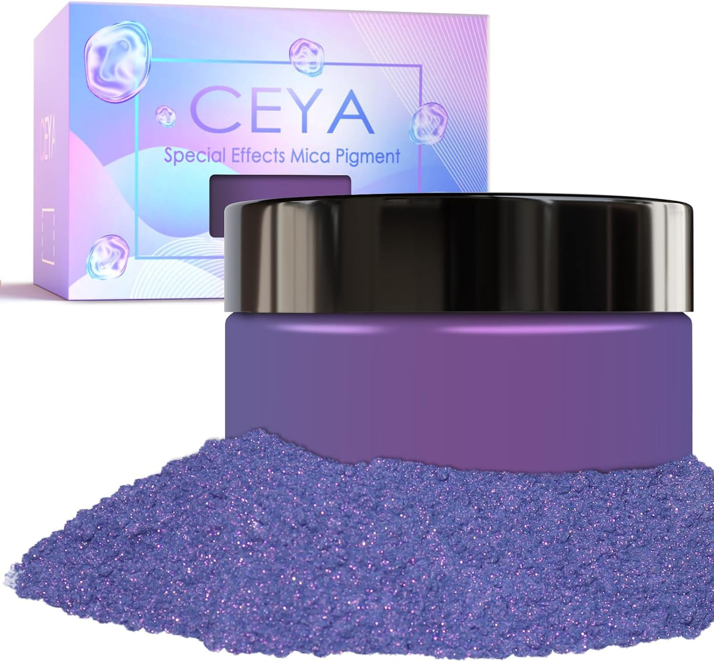 Ceya Highly Chameleon Mica Powder, 1.8oz/ 50g Jersey Devil Chrome Powder, Cosmetic Grade Pearlescent Effect Color Shift Pigment for Epoxy Resin, Makeup, Nail Polish, Soap Dye, Candle Making, Slime