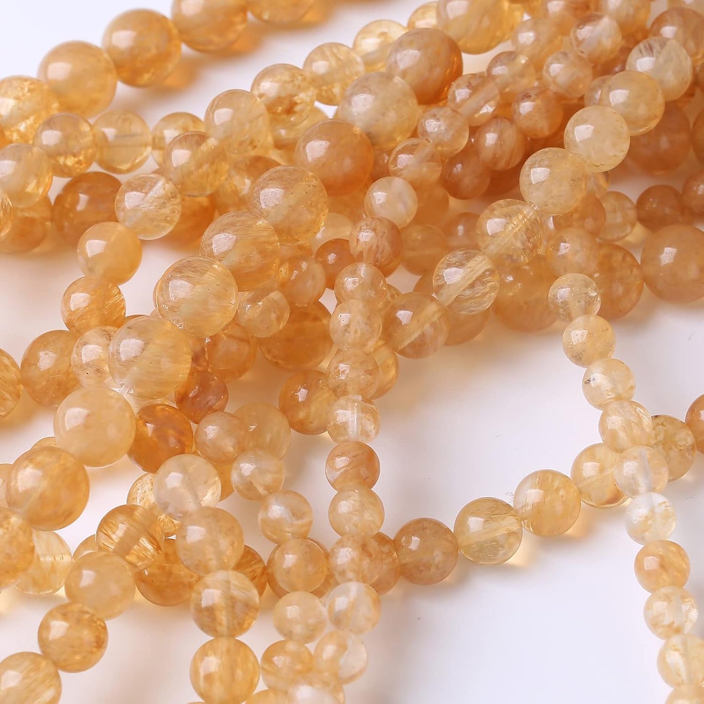 48PCS 8MM Tea Watermenlon Stone Beads Energy Healing Beads for DIY Jewelry Bracelet Necklace Making for Jewelry Making 15Inch