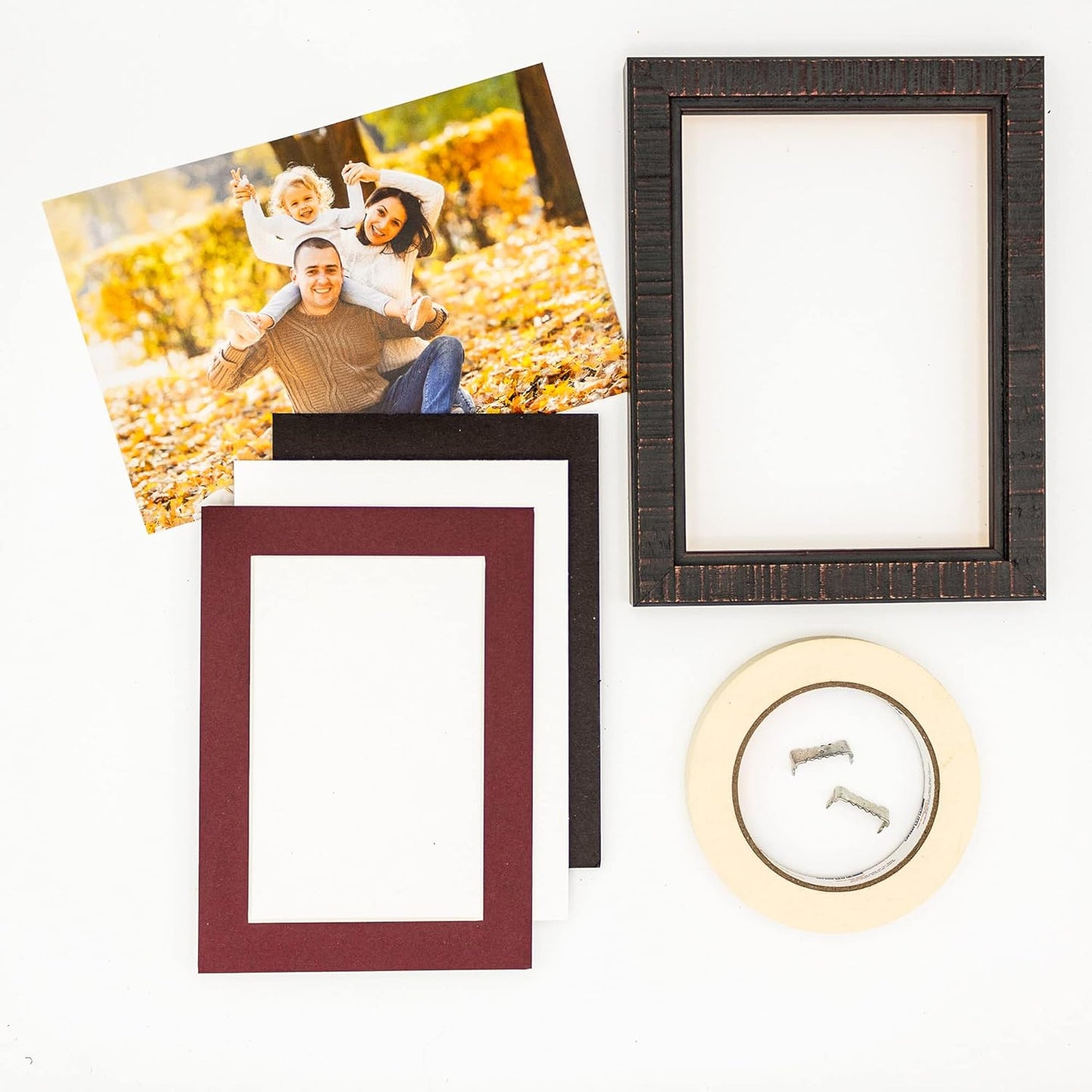 11x14 Mat for 8.5x11 Photo - Precut Maroon Picture Matboard for Frames 11 x 14 Inches - Bevel Cut Matte to Display Art 8.5 x 11 Inches - Acid Free Pack of 10 MATS with Backing Boards & Clear Bags