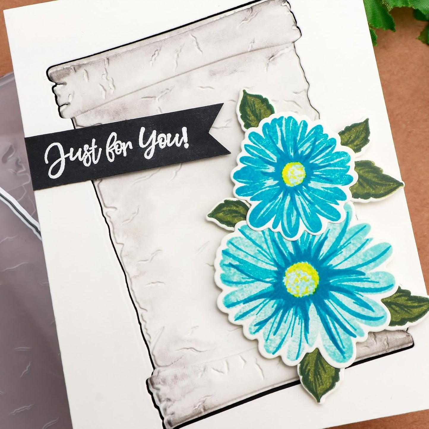 BAOFALI 3D Embossing Folder for Card Making,Book Shape Plastic Texture Fades Embossing Folder Template for Scrapbooking Cardstock Album DIY Decoration Paper Crafting 6.3x4.5inch