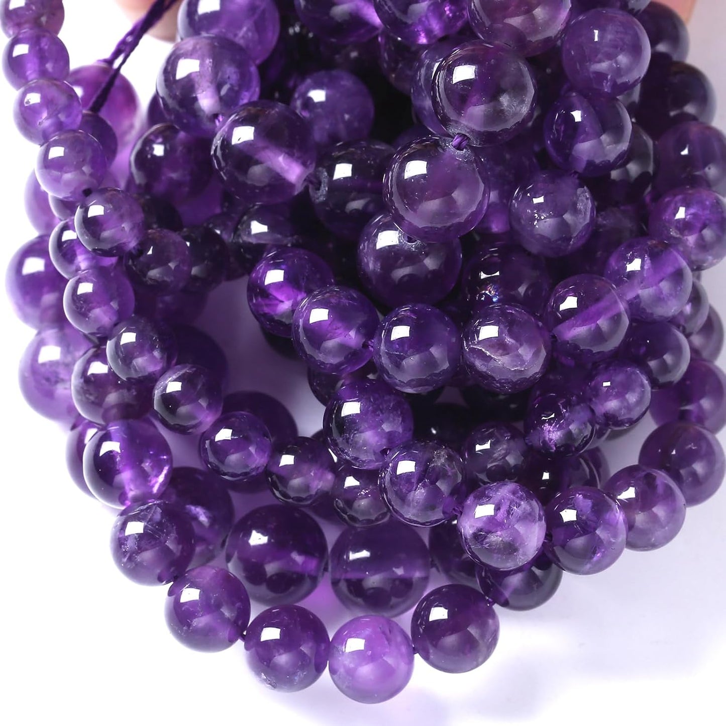 90pcs 4mm AAA Natural Amethyst Beads Crystal Energy Healing Power Stone Beadsfor Jewelry Making DIY Bracelet Necklace Accessories 15"