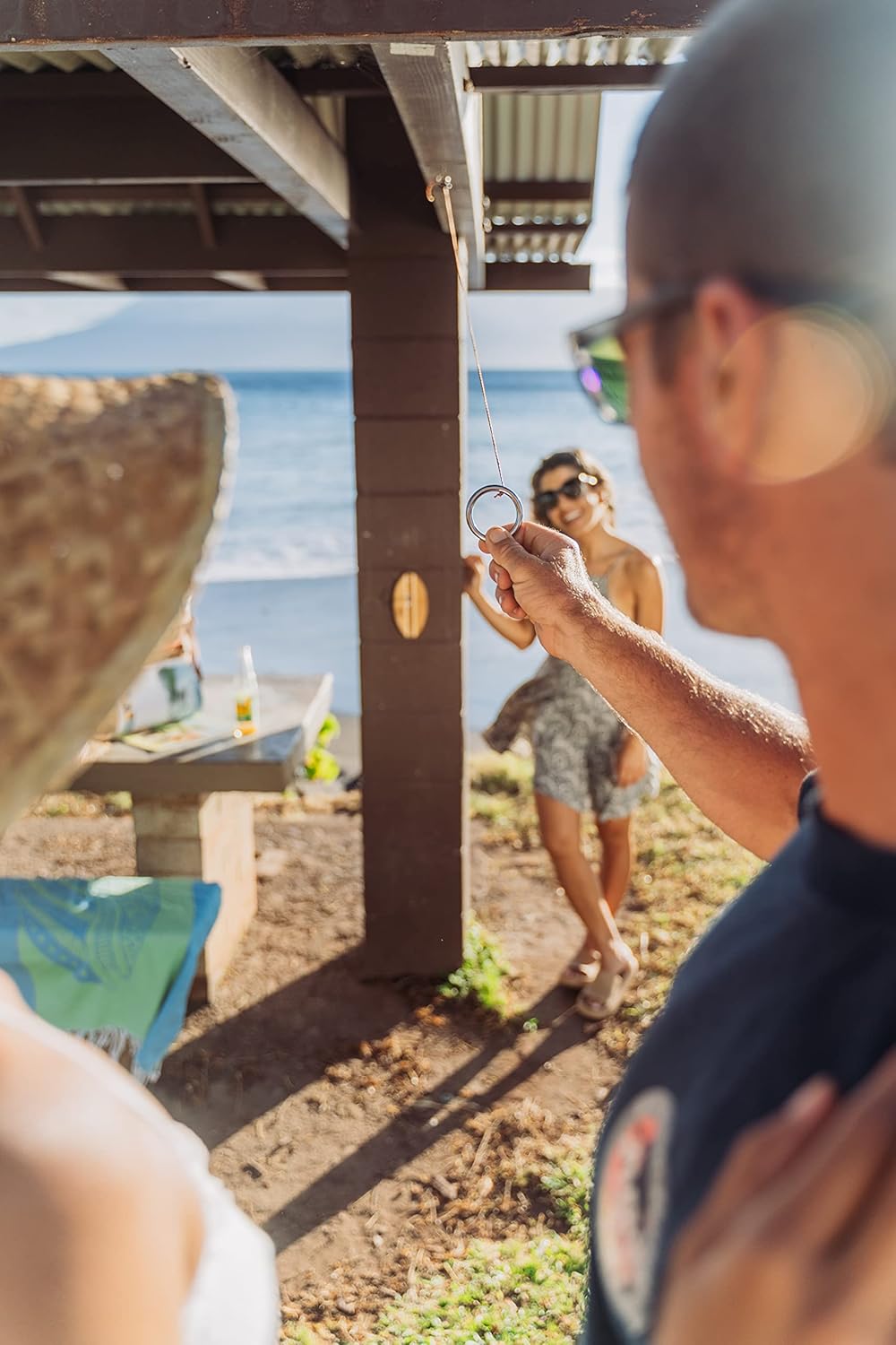 Hook and Ring Game Women and Man Cave Game Room Decor, Ring Game on a String for Game Room Games. Hook and Ring Toss Game Stocking Stuffers for Kids, and Gifts for Men Who Have Everything