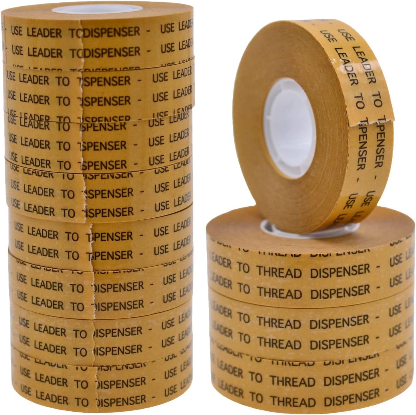 WOD General Purpose ATG Tape, 1/2 inch x 36 yds. (Set of 12 Rolls) Adhesive Transfer Tape Glider Refill Rolls Clear Adhesive on Gold Liner (Acid Free) RWATG20