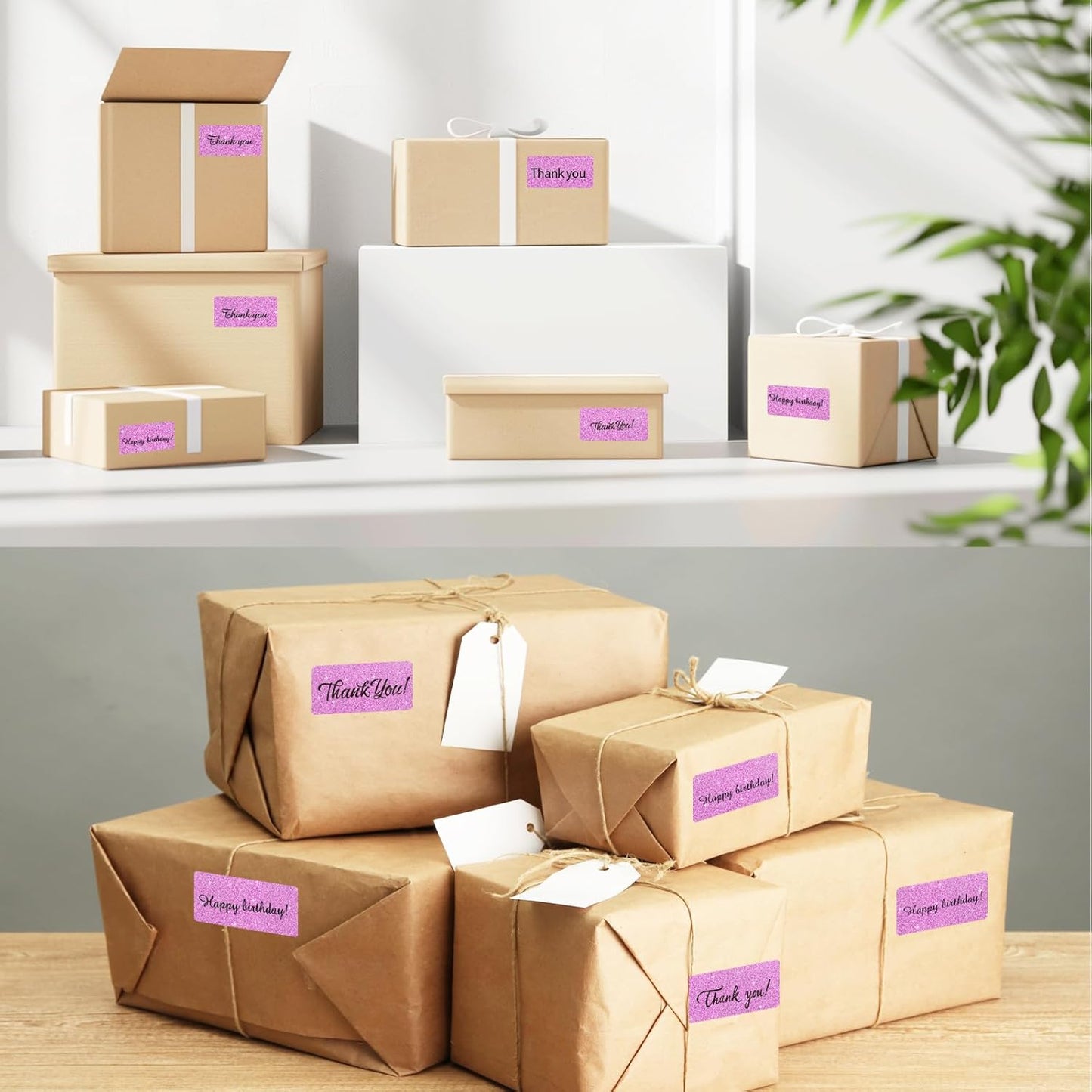 3x2 Inch Holographic Thermal Labels, Glitter Pink Thermal Sticker Labels, Waterproof Thermal Printer Stickers for Price, Barcode, Name, Custom Logo Design, 200 Pcs/Roll