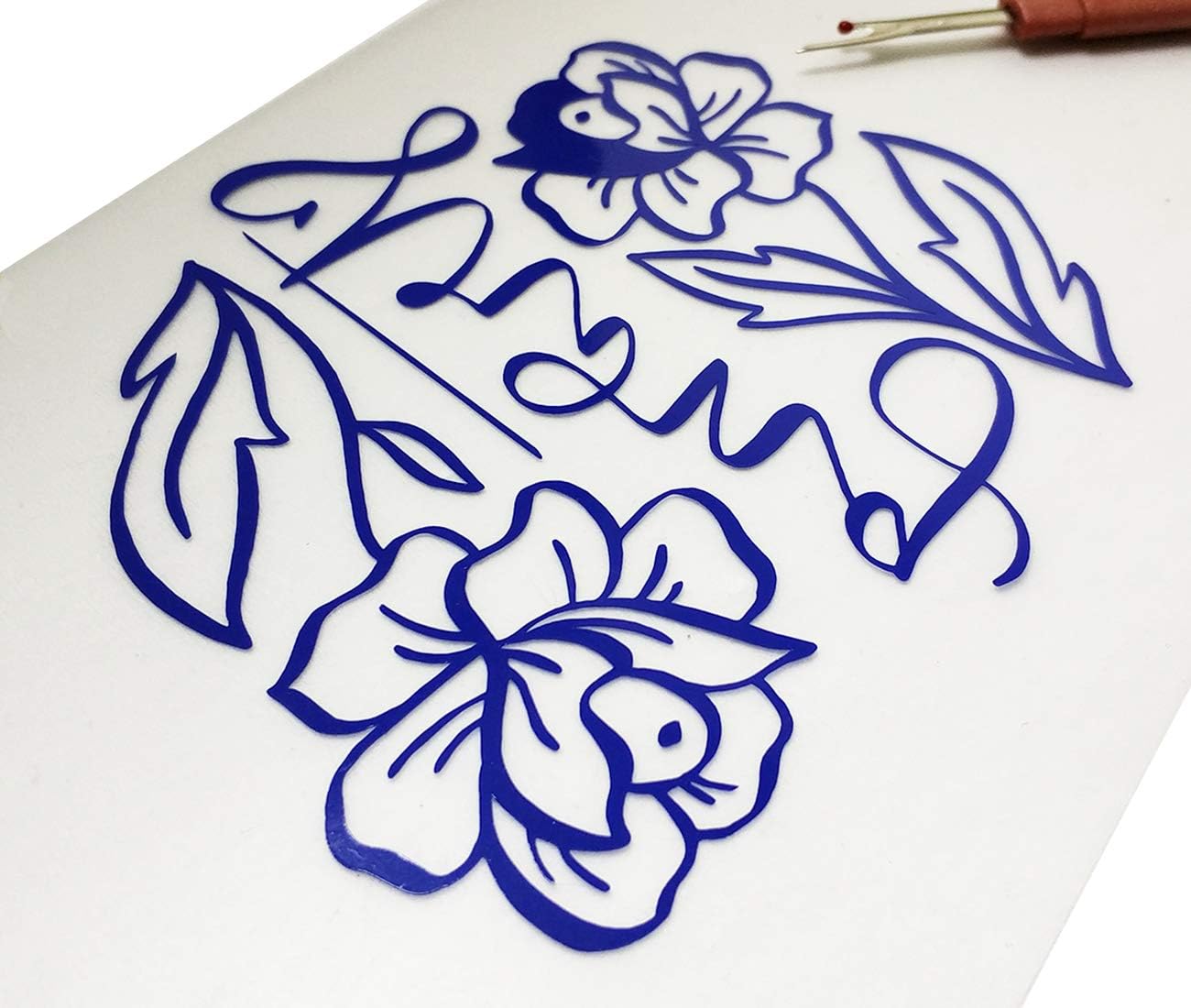 Guangyintong Heat Transfer Vinyl Blue HTV Rolls, 12" x 12ft Iron on Vinyl for T-Shirts, Matte Surface HTV for All Cutter Machine Easy to Cut & Weed for Heat Vinyl DIY Design