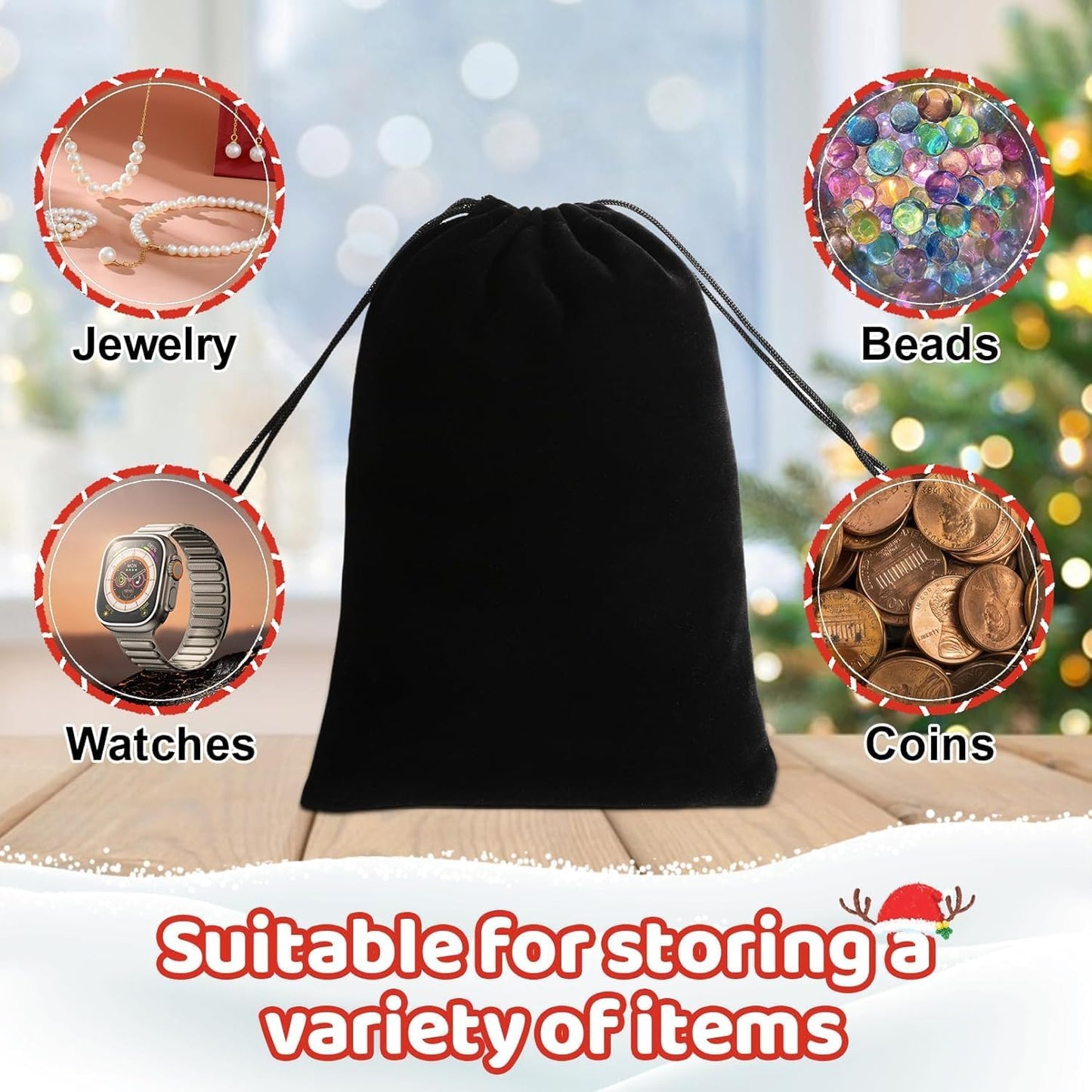 COSBAY 50 Pack Velvet Drawstring Bags,5×7 Inch Small Velvet Jewelry Pouches,Velvet Gift Bags for Wedding