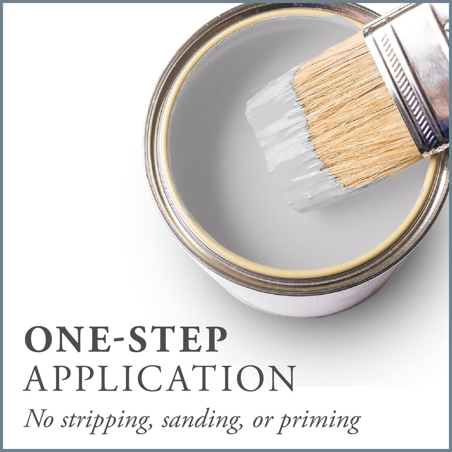 AMY HOWARD AT HOME Chalk-Based One Step Paint for Furniture, Cabinetry, Decor, Finish, and More | No Stripping, Sanding, or Priming | Ultra-Light Base | 32 Ounce | Serengeti Gray