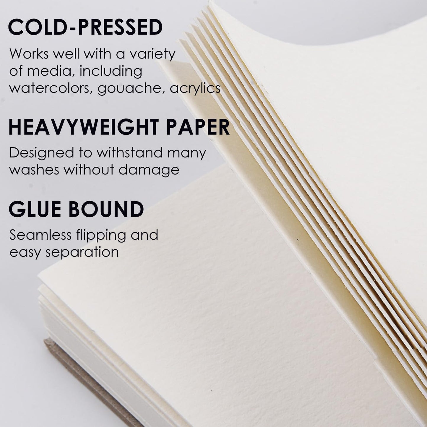 Fingraspuro Watercolor Paper Pad 9x12 Inch, 30 Sheets, 100% Cotton, Acid-Free, Cold Pressed, for Painting, Drawing, Art Journaling, Professional Artist Quality