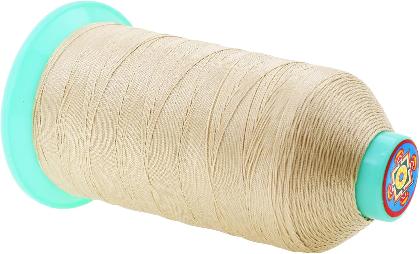 Mandala Crafts Bonded Nylon Thread Cream Heavy Duty Sewing Threads - 1250 YDs Size 138 420D T135 Tex 135 Thread for Leather Jeans Weaving Outdoor Marine Upholstery Threads