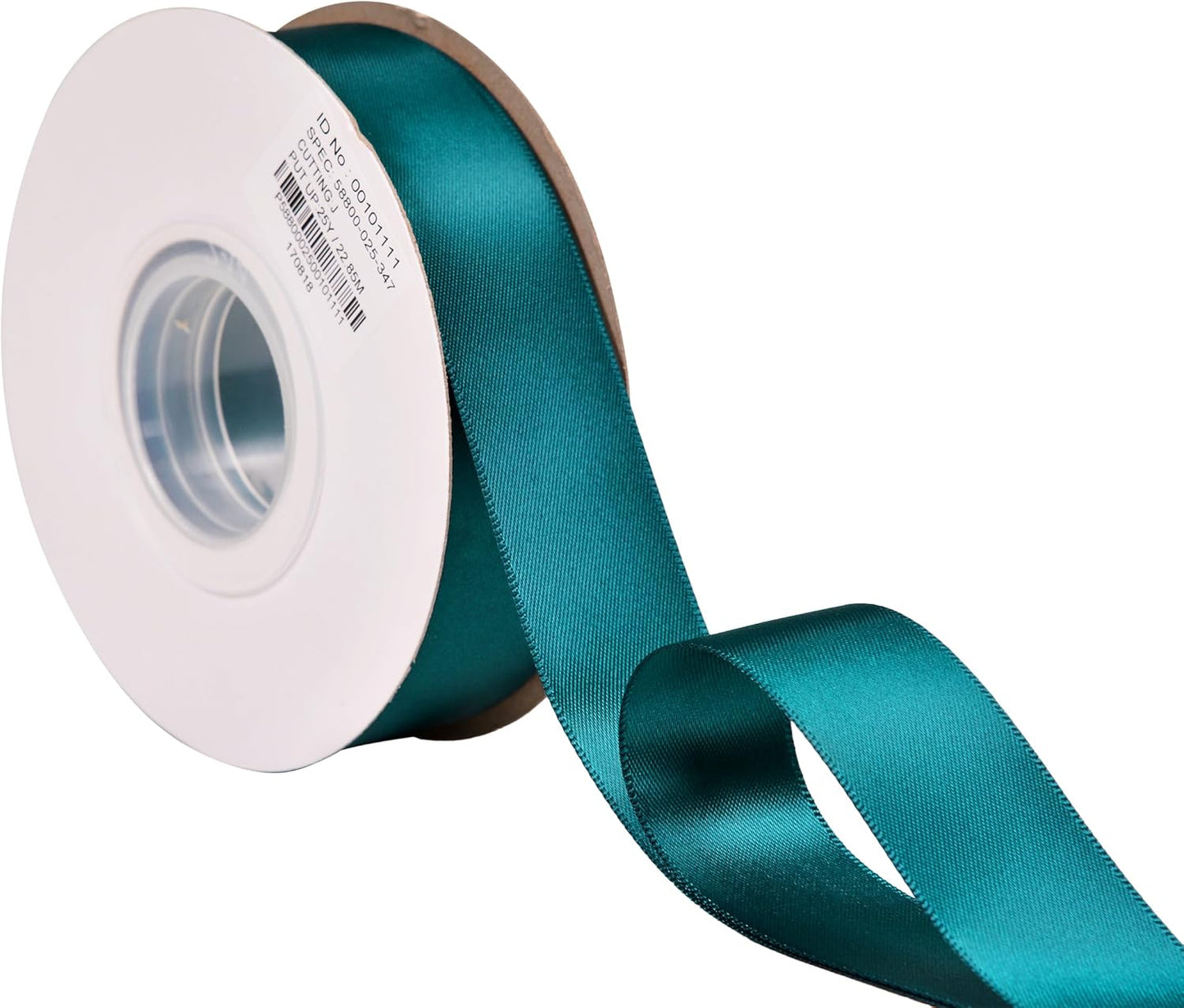 YAMA Double Face Satin Ribbon - 1 inch 25 Yards for Gift Package Wrapping,Floral Design,Hair Accessories,Crafting,Sewing,Wedding Decor, Teal