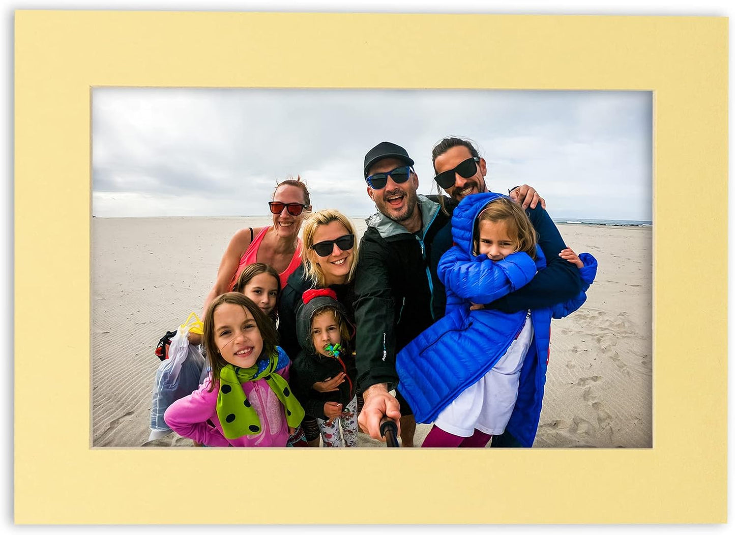 5x7 Mat for 8.5x11 Frame - Precut Mat Board Acid-Free Show Kit with Backing Board, and Clear Bags Soft Yellow 5x7 Photo Matte Made to Fit a 8.5x11 Picture Frame Matboard for Framing, Pack of 25 Mats