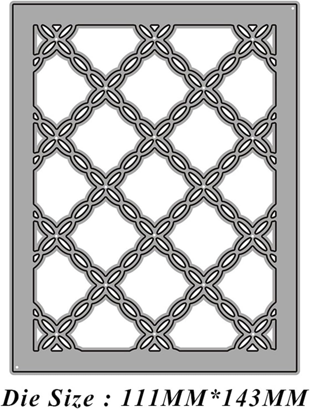 Cutting Dies Metal Stencils Scrapbooking Tools Flowers Lace Frame DIY Embossing Template for Paper Card Making Album Arts Crafts Supplies (Diamond Frame-14.3x11.1cm)