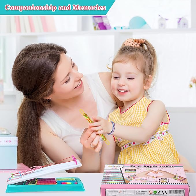 BEMITON Friendship Bracelet Making Kit, Arts and Crafts for Kids Ages 8-12, Best Birthday Gifts for Teen Girls, Travel Activity Set for Ages 6 7 8 9 10 11 12 Year Old Girls