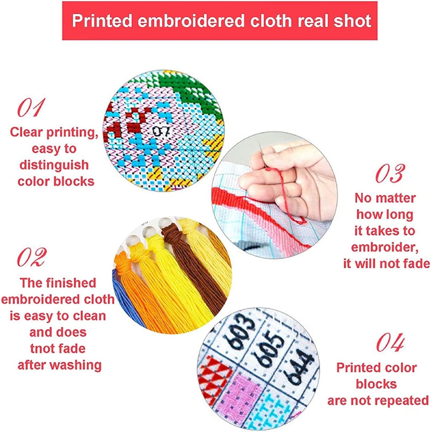 Foxdiviy Stamped Cross Stitch Kits Full Range of Embroidery Needlework Starter Kits for Beginners Adults 11CT Embroidery Patterns Art Crafts DIY Needlepoint Kits-Drinking tea by the seaside 16x20 inch