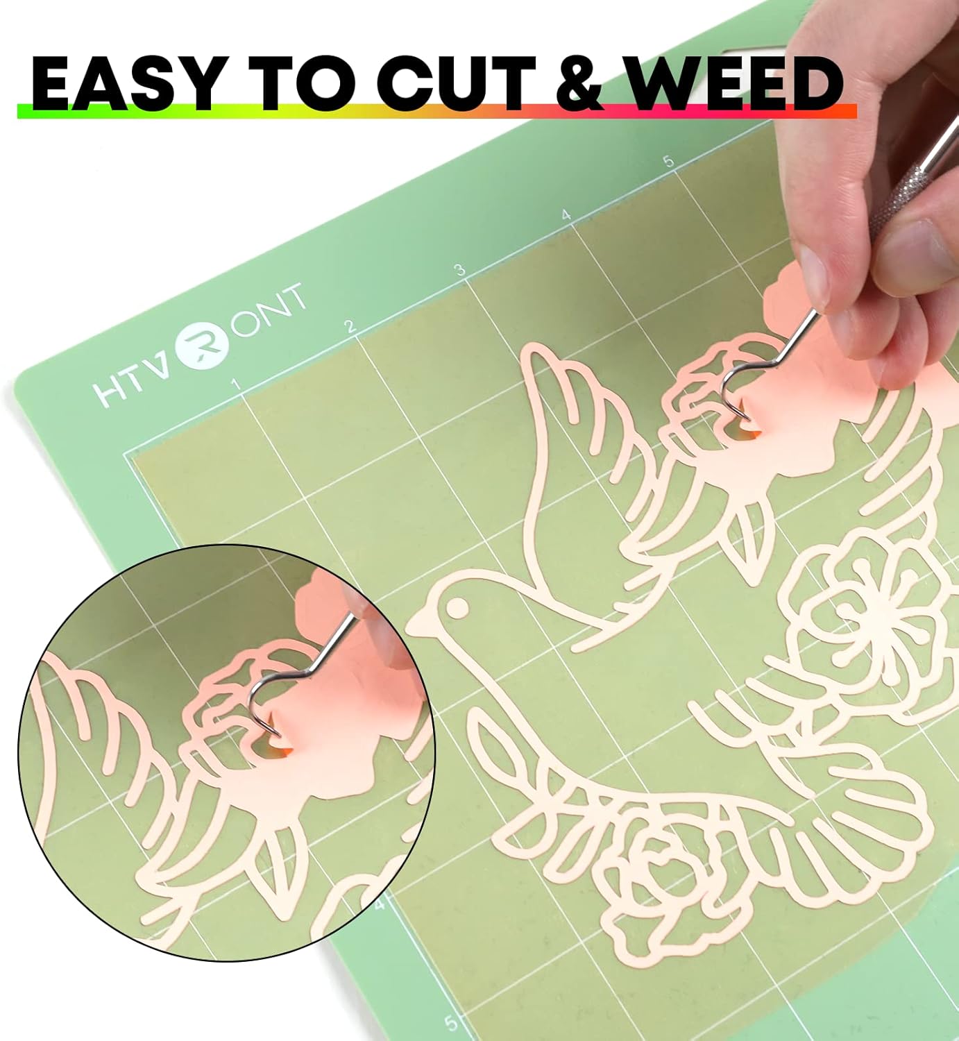 HTVRONT HTV Heat Transfer Vinyl - 12" x 8ft Neon Orange HTV Vinyl for Shirts, Iron on Vinyl for All Cutting Machine - Easy to Cut & Weed for Heat Transfer Design (Neon Orange)