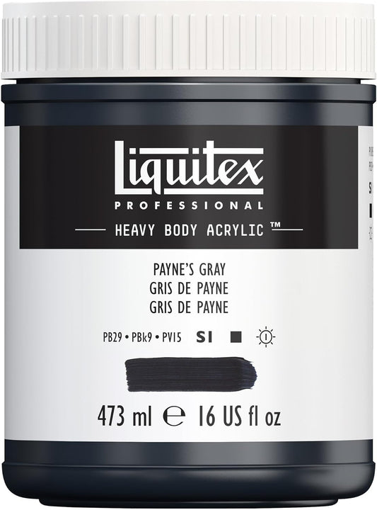 Liquitex Professional Heavy Body Acrylic Paint, 16-oz (473ml) Pot, Payne's Gray
