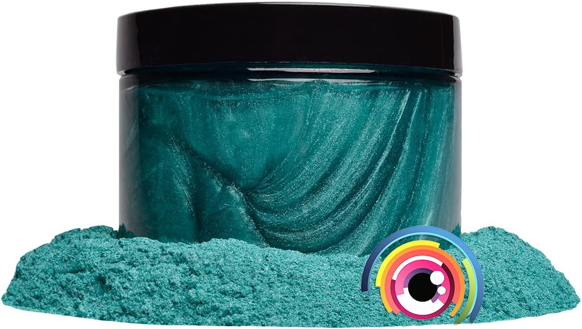 Eye Candy Pigments Premium Green Mica Powder - Peace Lilly (50gr) - for Epoxy, Resin, Soap, Paint, Woodworking, Acrylic Pouring, Bath Bombs, Fishing Lures - DIY Arts and Crafts Additive