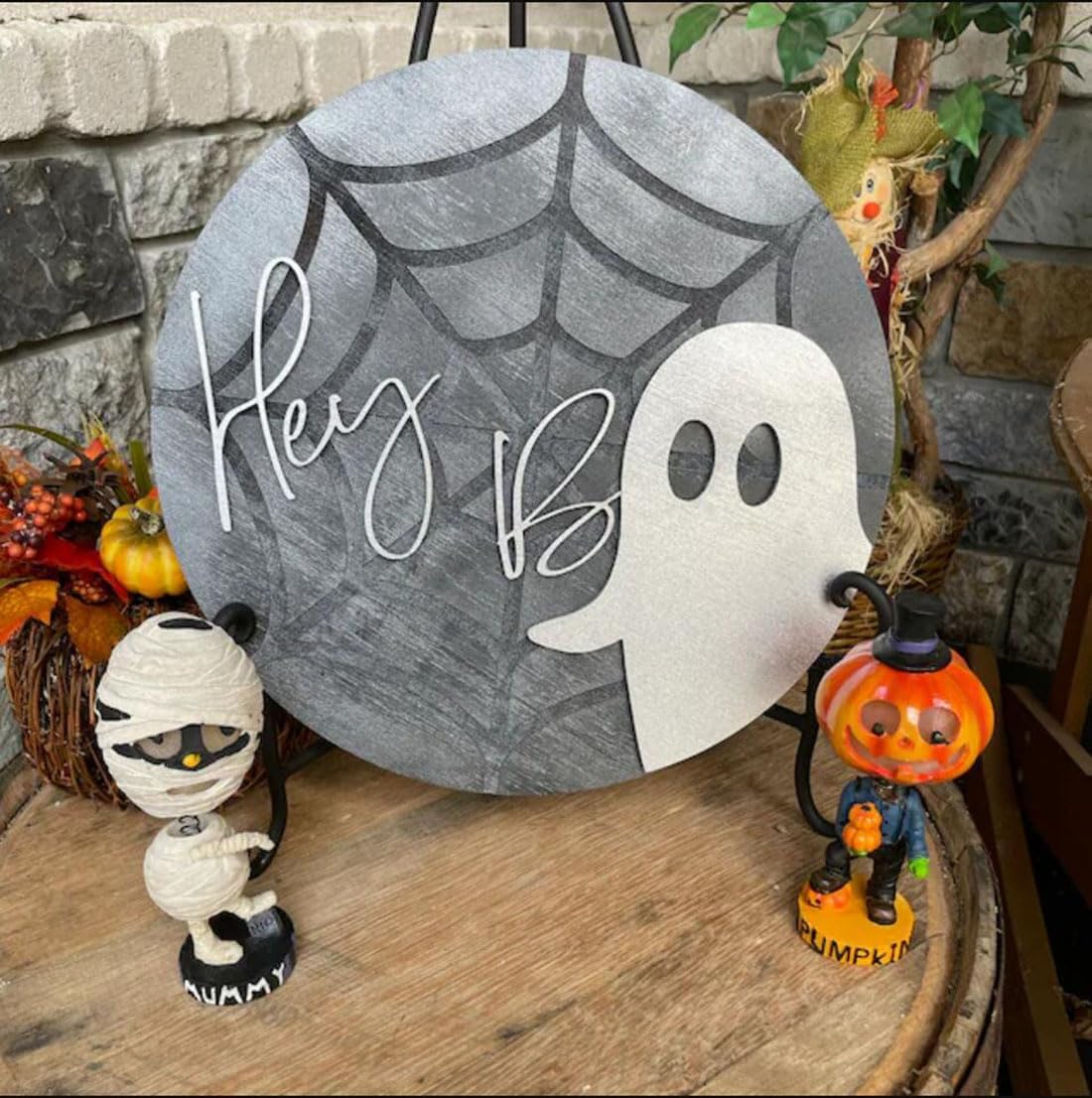 Halloween Stencils for Painting on Wood 12inch Round Halloween Stencil Hocus Pocus Ghost Templates for Wood Fabrics Door Wreath DIY Crafts Decor