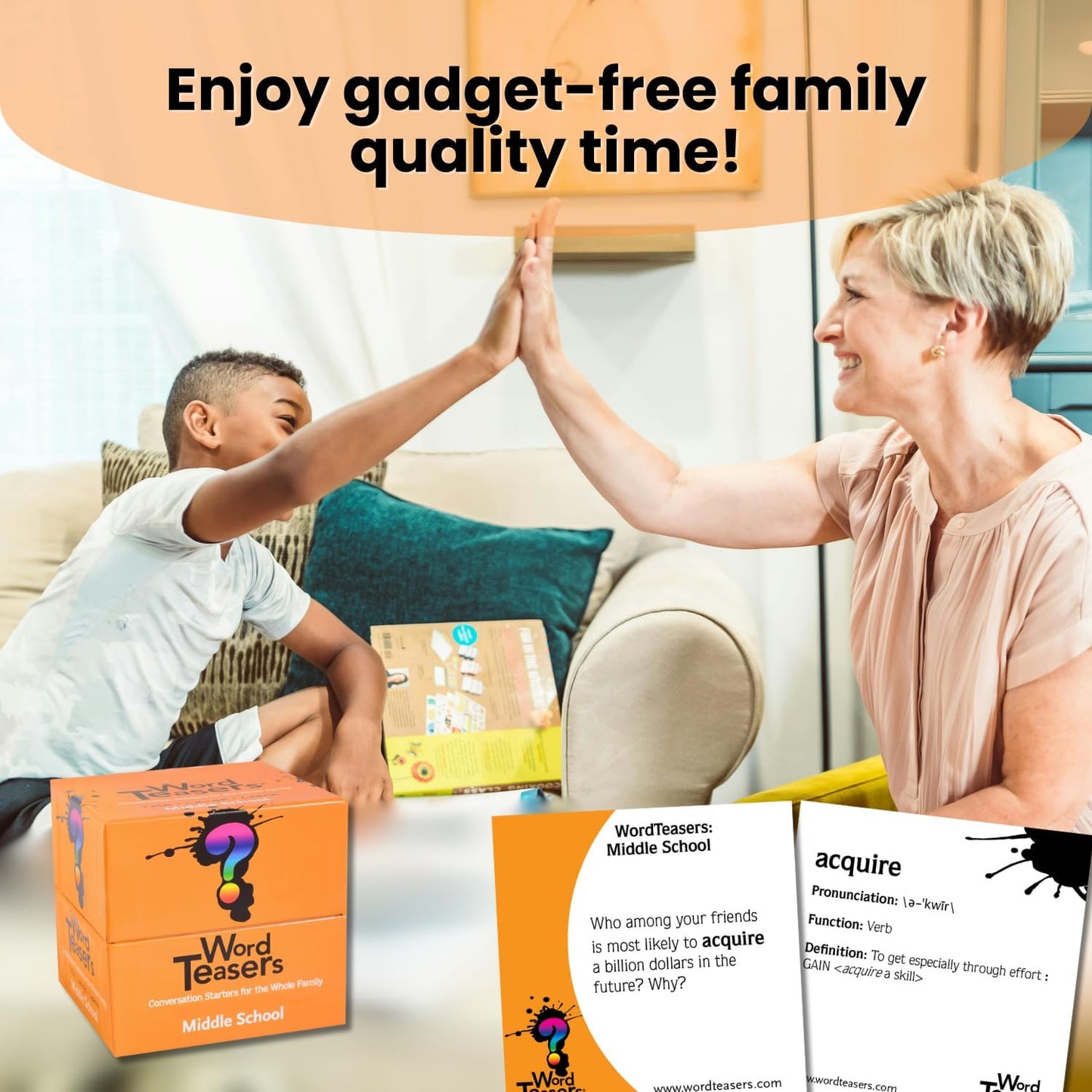 ? WORD TEASERS Middle School - Vocabulary Game for Kids 10-13 - Fun Family Conversation Starters - Reading Games for Middle School - 150 Vocabulary Flash Cards/Conversation Cards