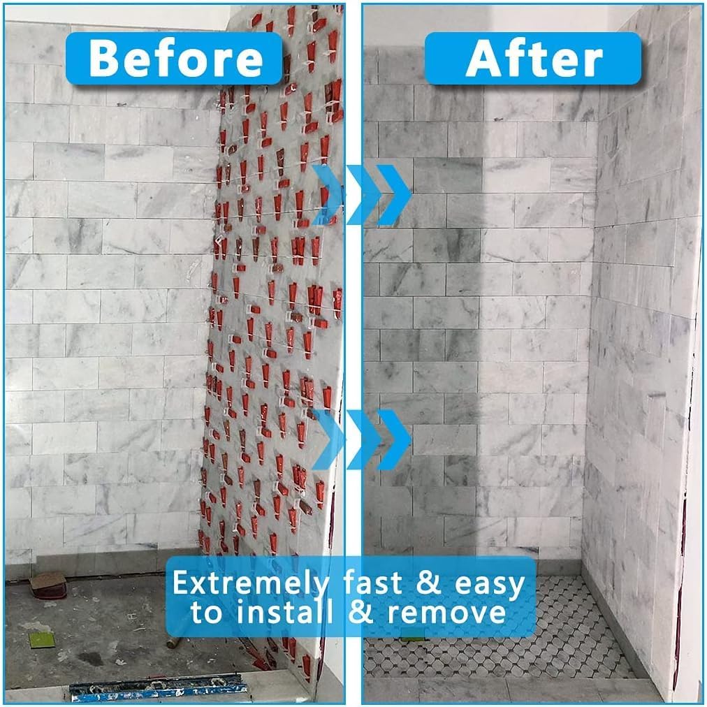 800 PCS Tile Leveling System Clips 1/16''(1.5mm) Tiles Leveler Spacers Tool for Professional Ceramic Tile and Stone Installation