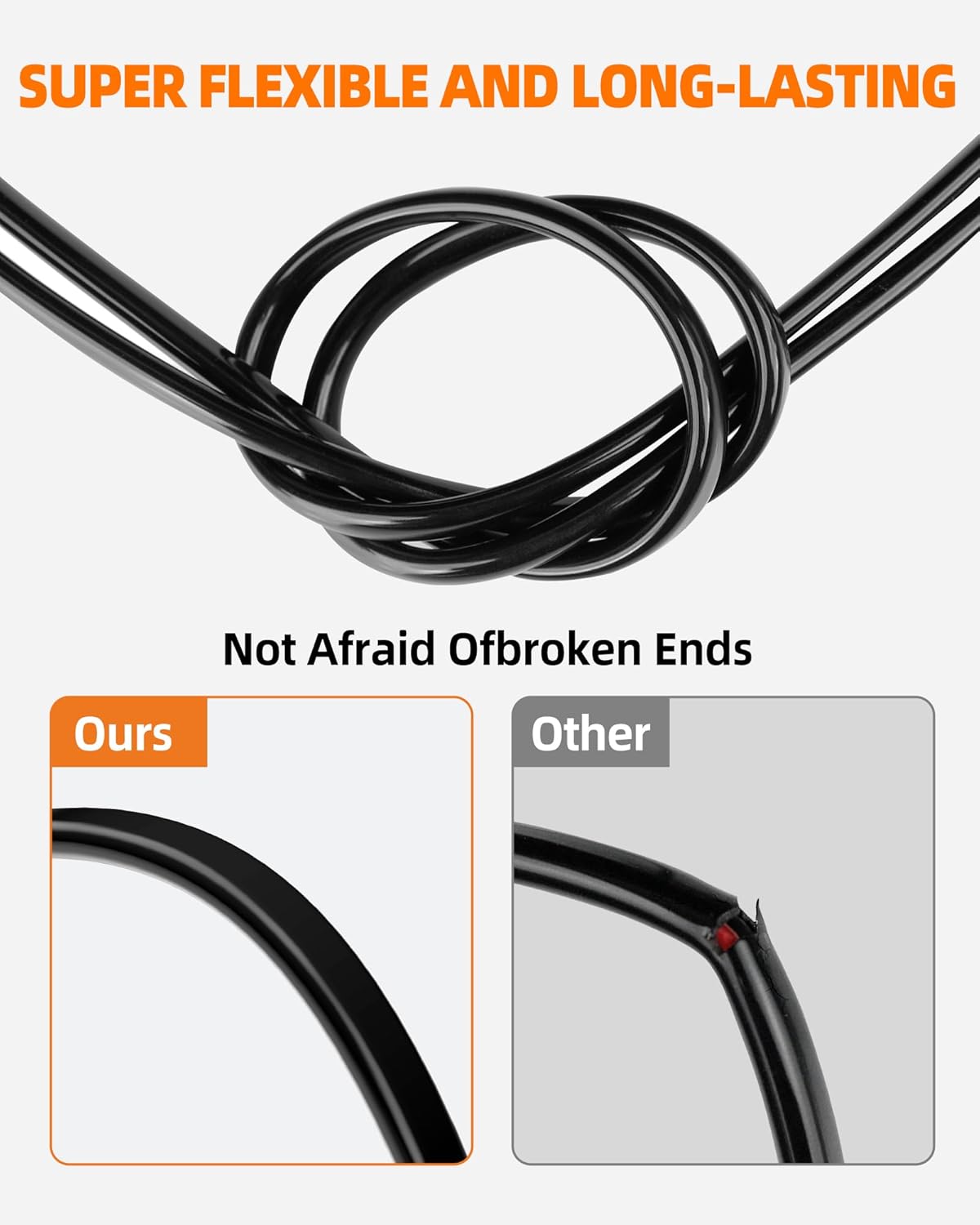 10 Gauge Wire, 10 AWG 2 Conductor Electrical Wire, Flexible/Oxygen-Free Tinned Copper/Stranded PVC 10/2 Cord for Automotive, Marine, LED Strips, Solar, RV, Lighting (50FT)