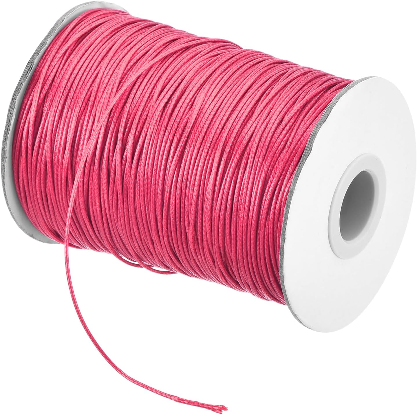 MECCANIXITY Waxed Cord 2mm Waxed Polyester Cord 11 Yard Wax String for Bracelet Making,Necklaces, Beading,Jewelry Making and DIY Crafts(Rose Red)