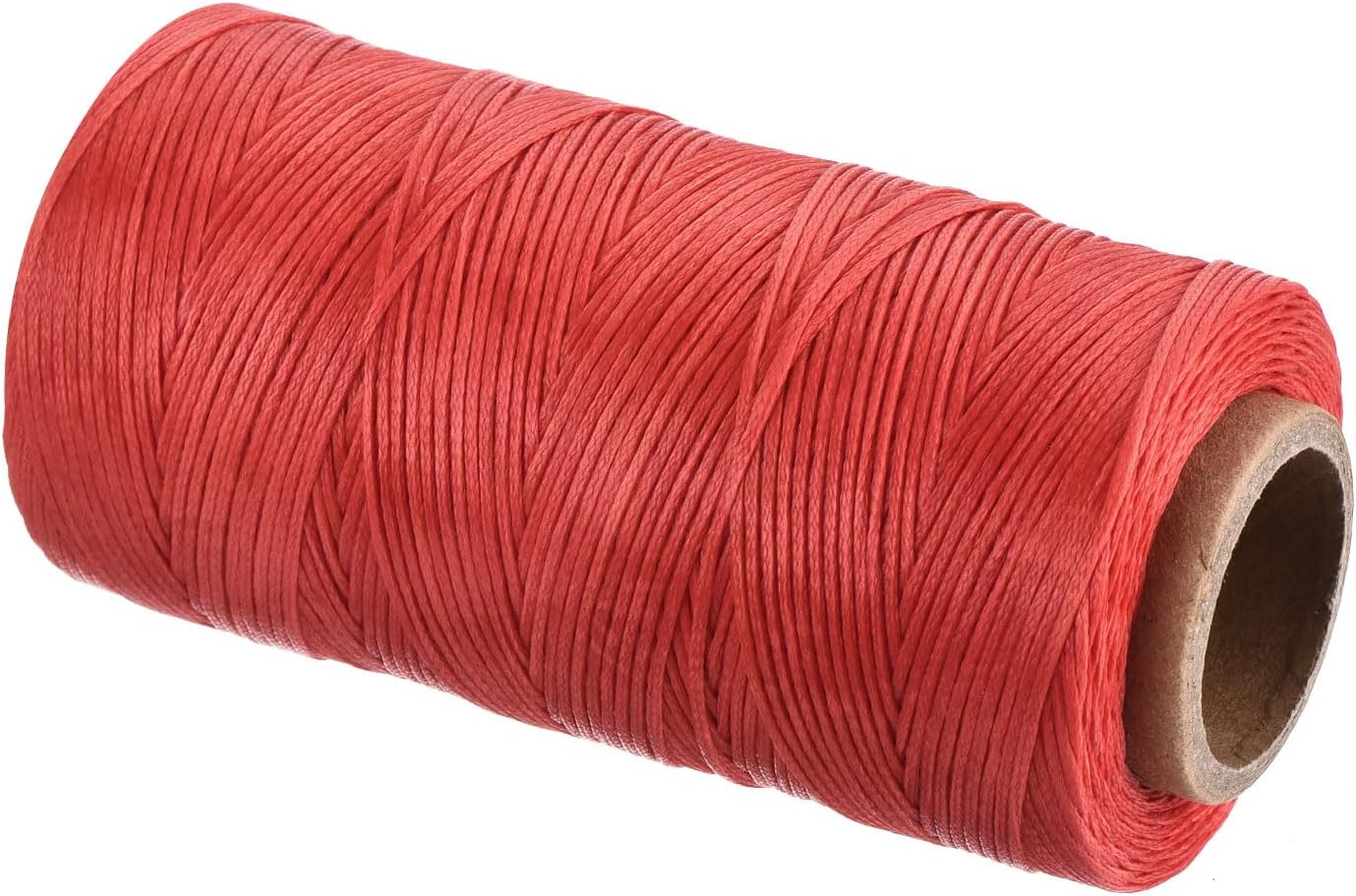 MECCANIXITY Waxed Thread,197 Yard 1mm 210D Flat Wax Thread Polyester Waxed String for Leather Sewing Hand Weaving Book Binding Home Decoration,Bright Red