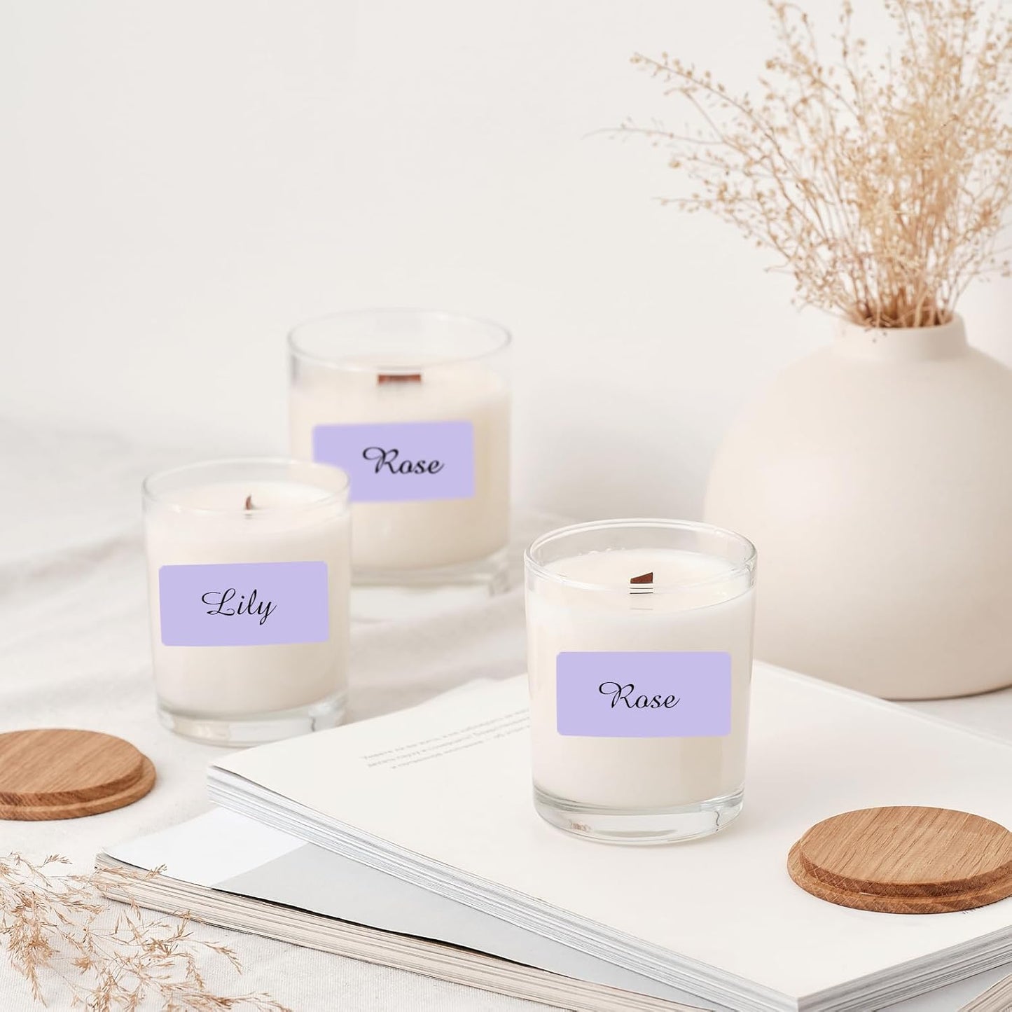 STARLIBOO 3x2 inch Direct Thermal Label Stickers for Barcode, Address, Compatible with Rollo Label Printer & Zebra Desktop Printers (Purple)