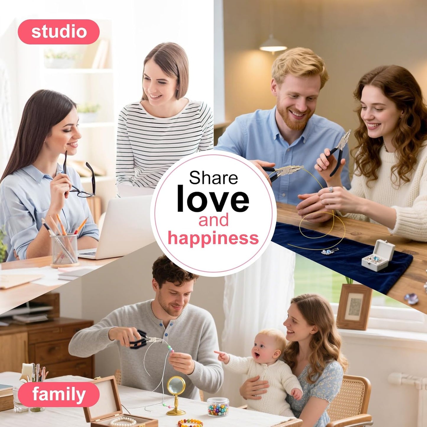 Jewelry Making Tool - High-Carbon Steel Bail Making Pliers with 2-9mm Adjustable Looper, Professional Wire Looping Tool for Earrings, Rings & Crafting (Multi-Functional Design) Jewelry Pliers