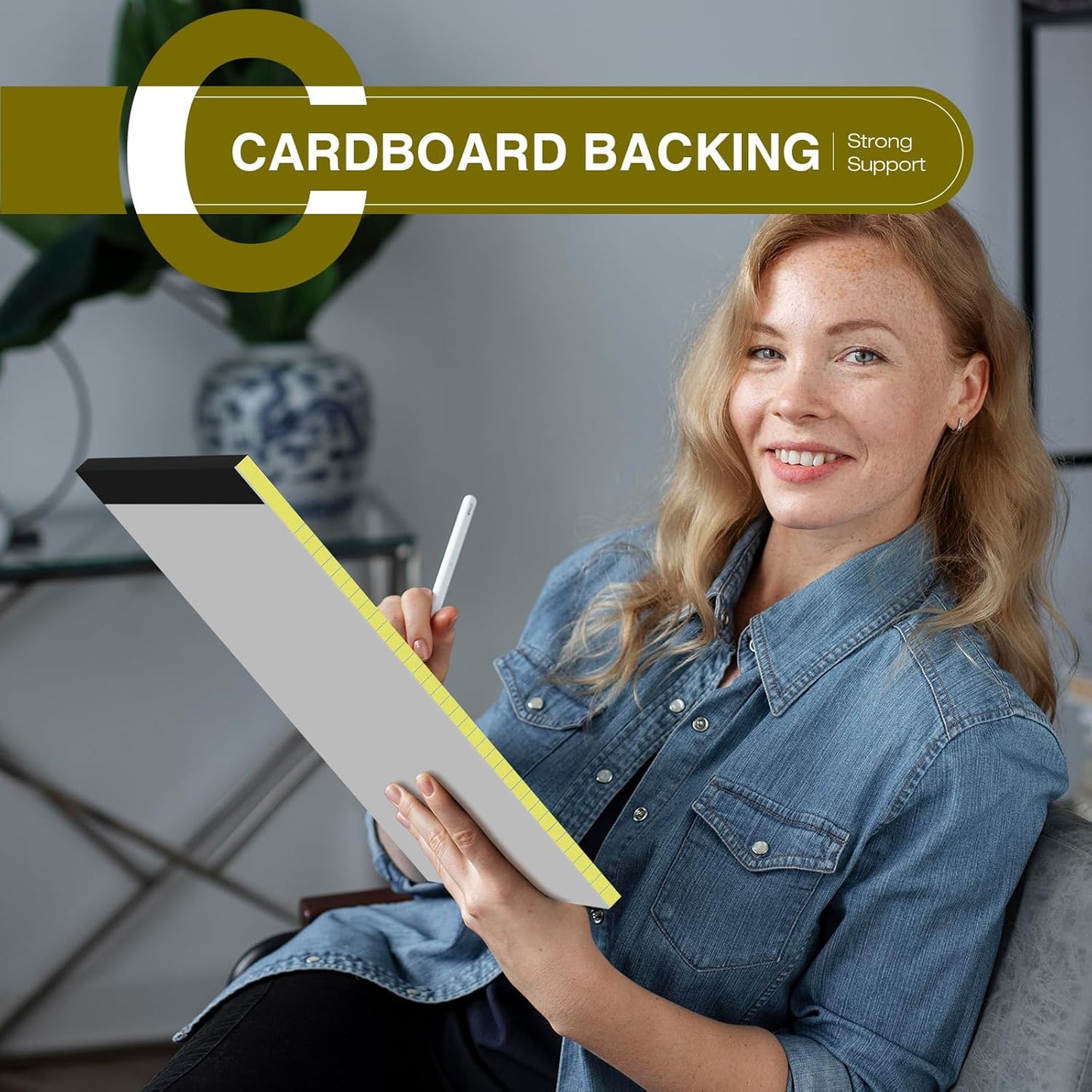 6 Pack Legal Pads 8.5 x 11 College Ruled Colored Note Pads 8.5" x 11" Lined Paper Chipboard-Backed Notepad with Micro-Perforated Notebook Paper for Office & School Supplies 50 Sheets/Pad