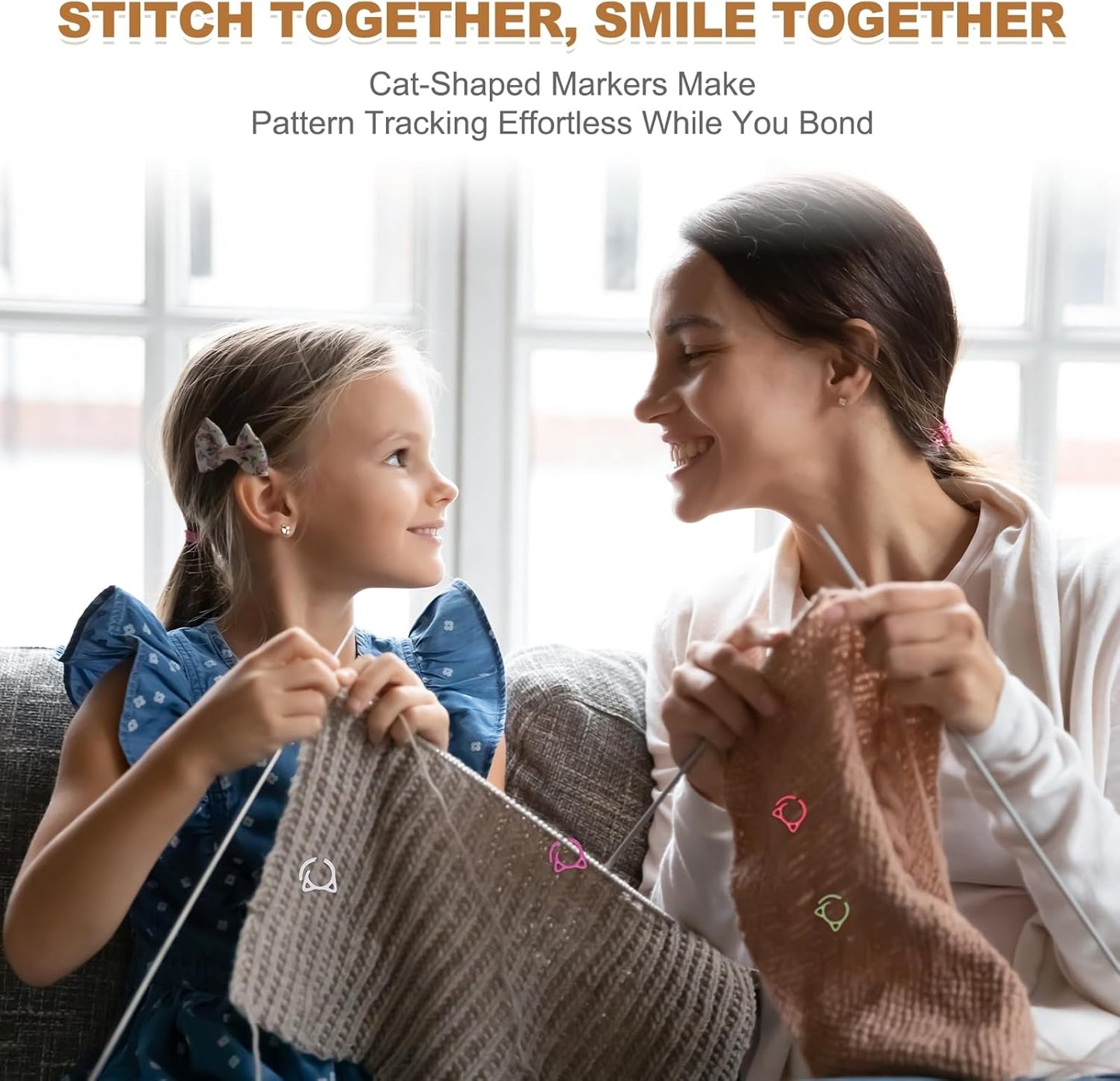 PATIKIL Cat Crochet Stitch Markers, 12 Pack Stitch Marker for Knitting Crocheting Supplies Cute Metal Spiral Knit Clip Ring Counters for Crochet Yarn DIY Crafts, Purple