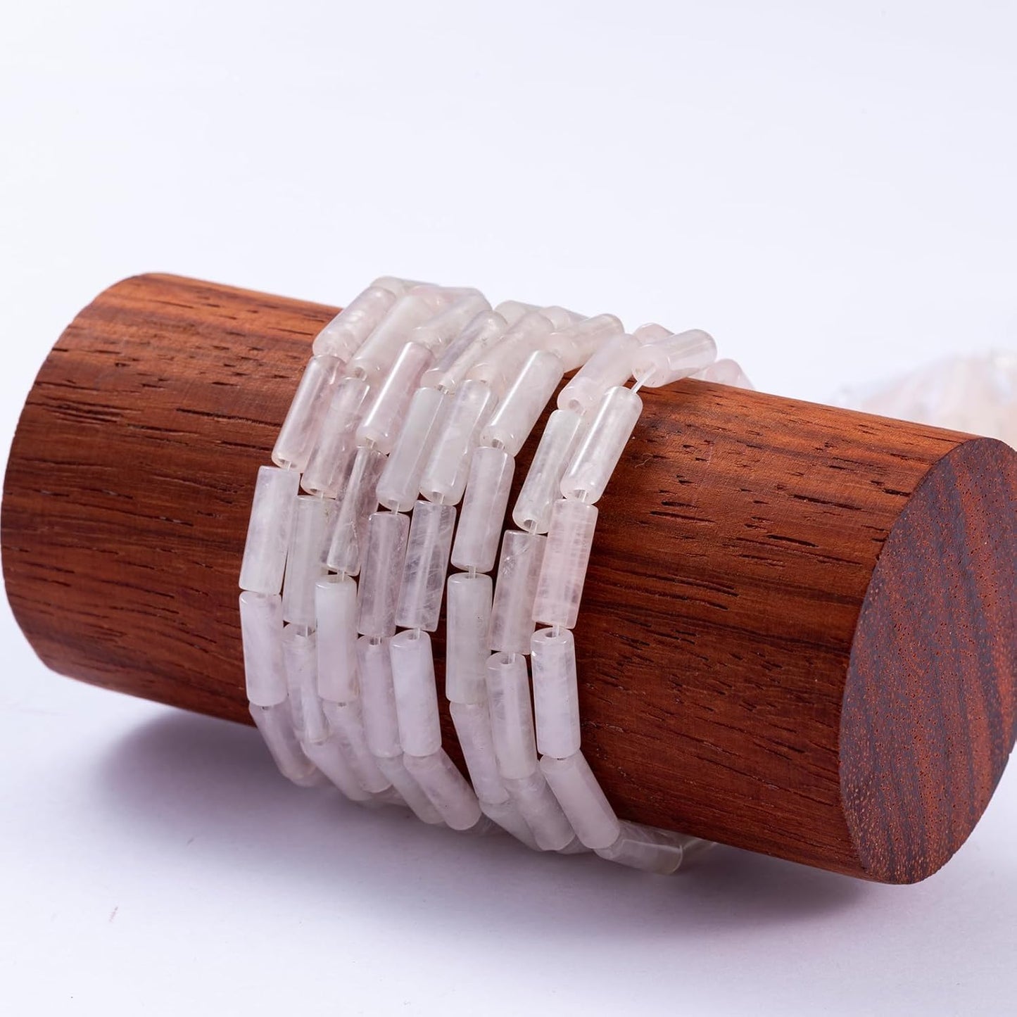 Natural Rose Quartz Crystal Cylinder Tube Beads 4x13mm 38cm/str Loose Semi Gemstone Stone Beads for Making Bracelets Necklace Earrings