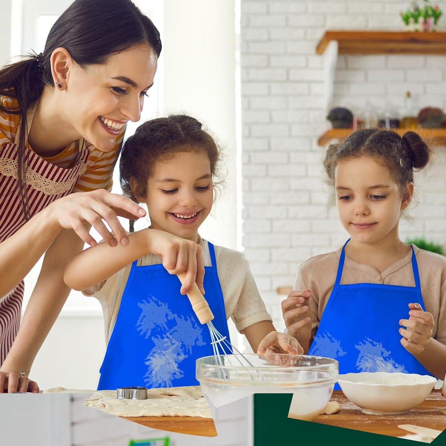 8 Pcs Kids Apron Painting Aprons for Kids Art Smocks Paint Apron Bulk for Painting Classroom Activity Kitchen Crafts Party Supplies(Blue)