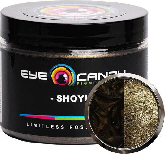 Eye Candy Pigments Premium Brown Mica Powder - Shoyu Brown (50gr) - for Epoxy, Resin, Soap, Paint, Woodworking, Acrylic Pouring, Bath Bombs, Fishing Lures - DIY Arts and Crafts Additive