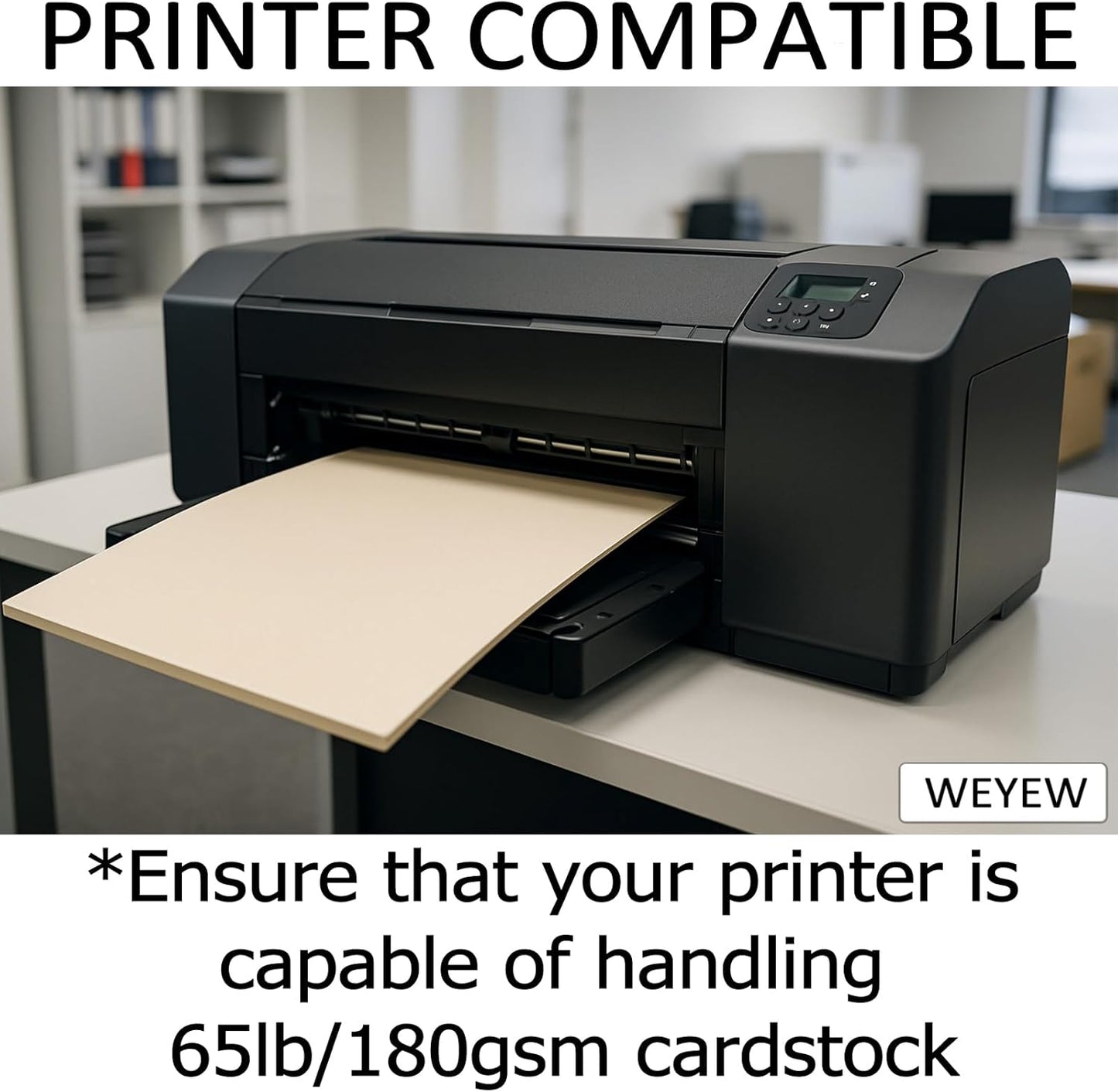 100 Sheets 65lb Cream Cardstock, 8.5" x 11", Premium Card Stock Blank Invitation Paper Greeting Cards Printable DIY Craft Card Making, 65LB Cover 180 GSM