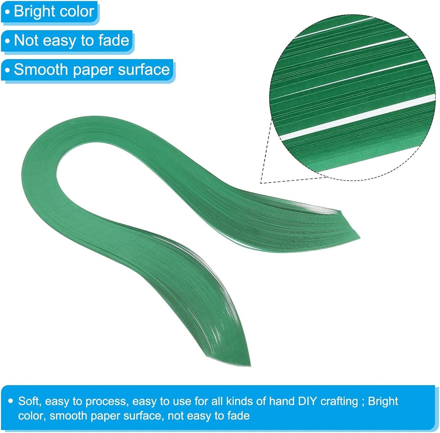 PATIKIL Quilling Strips Paper 600pcs 1.5mm 39cm Origami Paper Quilling Kits for Art DIY Hand Craft Christmas, Green